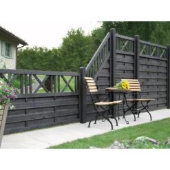 Vorgartenzaun Pisa 180 Cm X 90 Cm Anthrazit