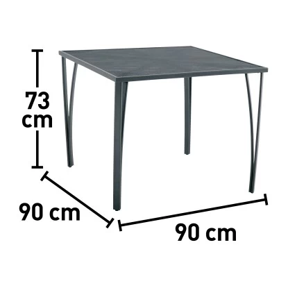 Gartentisch Sacramento Quadratisch Grau 90 Cm X 90 Cm 2 Gartentisch Sacramento Quadratisch Grau 90 Cm X 90 Cm – Bild 2