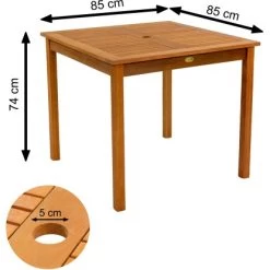 Indoba® Gartentisch Montana Quadratisch FSC® 17 Indoba® Gartentisch Montana Quadratisch FSC® -GartenOase Wohnaccessoires 105195 11001300 8