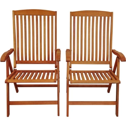 Indoba® Hochlehner Sun Flair Holz Natur Mit Armlehnen 2er Set FSC® 3 Indoba® Hochlehner Sun Flair Holz Natur Mit Armlehnen 2er Set FSC® – Bild 3