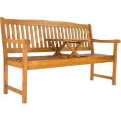 Indoba® Gartenbank 3-Sitzer Mit Klapptisch Sun Flair FSC®