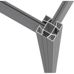 ZacAlu Aluminium-Zaunpfosten Silbergrau 7,3 Cm X 7,3 Cm X 194 Cm -GartenOase Wohnaccessoires 1163 ALUPFOSTEN75X75X19S 3