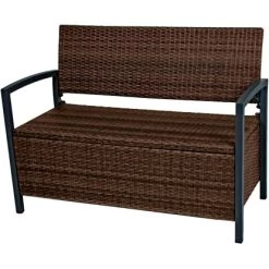 Park-Truhen-Gartenbank Ferrara 2-Sitzer Coffee 86 X 118 X 58 Cm -GartenOase Wohnaccessoires 132826 4767 3
