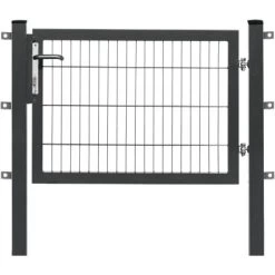 Floraworld Einzeltor Premium Doppelstabmattenfüllung Anthrazit 80 Cm X 120 Cm