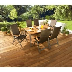 Gartentisch Harris Quadratisch FSC®-Holz/Aluminium Anthrazit 90 Cm X 90 Cm -GartenOase Wohnaccessoires 209113 3299 5