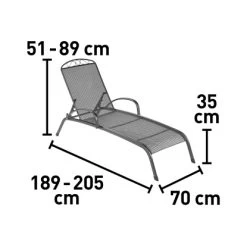 Sonnenliege Sacramento Aus Pulverbeschichtetem Stahl 7 Sonnenliege Sacramento Aus Pulverbeschichtetem Stahl -GartenOase Wohnaccessoires 2092567 VM01