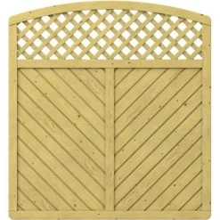 Sichtschutzzaun Element Gada Rundbogen Mit Gitter 179 Cm X 179 (193) Cm FSC®