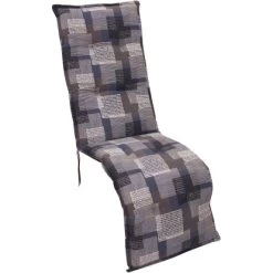 Relax-Auflage Norderney Grafik Blau-Grau