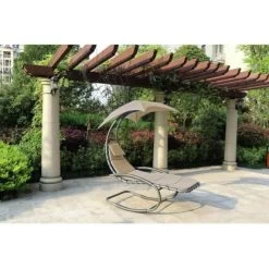 Schaukelliege Keros Mit Dach Grau