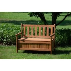 Dobar Gartenbank 2-Sitzer Kiefernholz Geölt Braun 89 X 115 X 58 Cm FSC® -GartenOase Wohnaccessoires 303360 4637 5