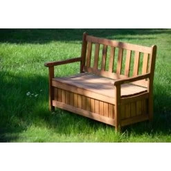 Dobar Gartenbank 2-Sitzer Kiefernholz Geölt Braun 89 X 115 X 58 Cm FSC® -GartenOase Wohnaccessoires 303360 4637 8