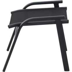 Siena Garden Solana Hocker Matt Anthrazit-Silber-Schwarz Gestell Aluminium -GartenOase Wohnaccessoires 317933 L30324 3