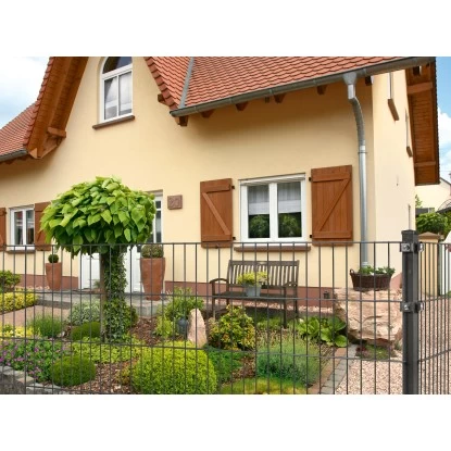 Doppelstabmattenzaun Metall 83 Cm X 201 Cm Anthrazit 3 Doppelstabmattenzaun Metall 83 Cm X 201 Cm Anthrazit – Bild 3