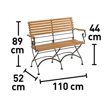 Gartenbank Montgomery 2-Sitzer FSC® 88 Cm X 111 Cm X 54 Cm 2 Gartenbank Montgomery 2-Sitzer FSC® 88 Cm X 111 Cm X 54 Cm – Bild 2