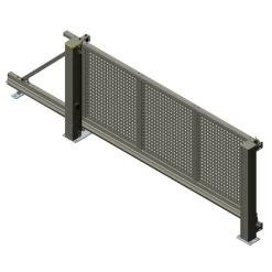 Alberts Schiebetor Mosaik Lochblech 300 Cm X 100 Cm Links Anthrazit