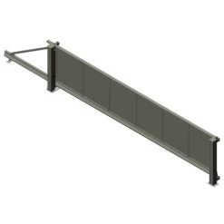 Alberts Schiebetor Mosaik Glattblech 600 Cm X 200 Cm Links Anthrazit