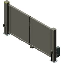 Alberts Doppeltor Mosaik Glattblech 234 Cm X 160 Cm Mittig Geteilt Anthrazit