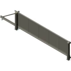 Alberts Schiebetor Mosaik Glattblech 500 Cm X 160 Cm Links Anthrazit