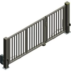 Alberts Doppeltor Mosaik Vkt.-Stab 334 Cm X 140 Cm Rechts Anthrazit