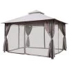 Moskitonetz Für Pavillon Amora 310 Cm X 205 Cm Schwarz 4 Stk.