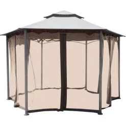 Moskitonetz Für Pavillon Laurel Bay 198 Cm X 196 Cm Schwarz 6 Stk.