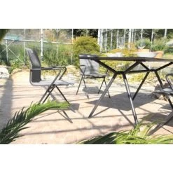 Acamp Stapelsessel Alpha Tex 55 Cm X 57 Cm X 83 Cm Anthrazit-Nero -GartenOase Wohnaccessoires 4013556560962 4282 06