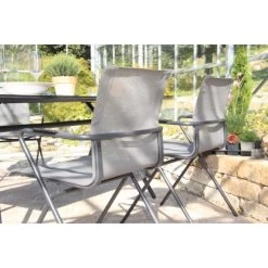 Acamp Stapelsessel Alpha Tex 55 Cm X 57 Cm X 83 Cm Anthrazit-Nero -GartenOase Wohnaccessoires 4013556560962 4283 07