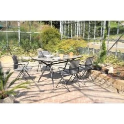 Acamp Stapelsessel Alpha Tex 55 Cm X 57 Cm X 83 Cm Anthrazit-Nero -GartenOase Wohnaccessoires 4013556560962 4284 08