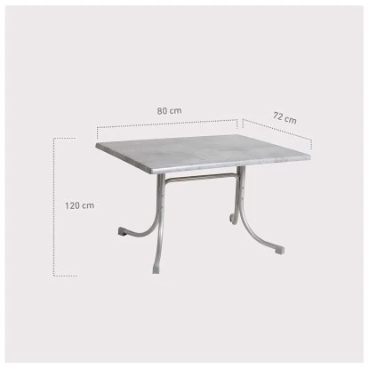 Acamp Tisch Boulevard 120 Cm X 80 Cm Platin-Cemento 4 Acamp Tisch Boulevard 120 Cm X 80 Cm Platin-Cemento – Bild 4