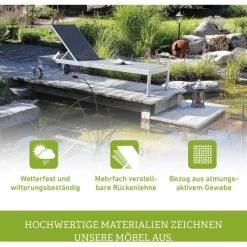 Acamp Liege Rimini 198 Cm X 60 Cm X 35 Cm Anthrazit-Carbon -GartenOase Wohnaccessoires 4013556568074 4617 06