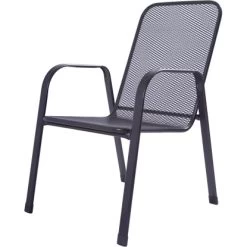 Acamp Set 4x Stapelsessel Astor 57 Cm X 75 Cm X 92 Cm Anthrazit