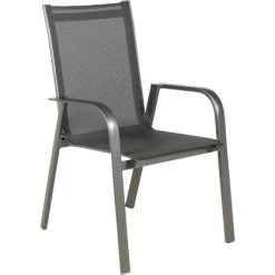 Acamp Set 4x Stapelsessel Urban 54 Cm X 60 Cm X 82 Cm Anthrazit-Carbon