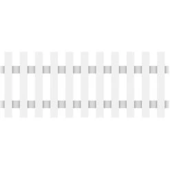 Gartenzaun Element Longlife Cara Weiß Gerade 180 Cm X 70 Cm