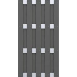 Sichtschutzzaun Element Jumbo WPC Anthrazit-Aluminium 95 Cm X 179 Cm