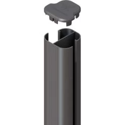Zaun Zubehör Eckpfosten System Basic Anthrazit Erdverbau 150 Cm