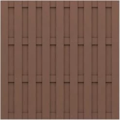 Sichtschutzzaun Element Jumbo WPC Braun 179 Cm X 179 Cm