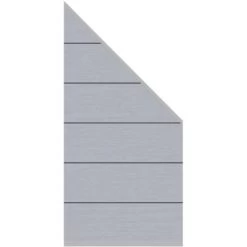 Sichtschutzzaun-Element WPC XL Zaun-Anschluss-Set Grau 180/90 Cm X 90 Cm