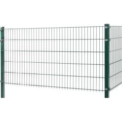 Doppelstabmattenzaun Metall 83 Cm X 201 Cm Grün