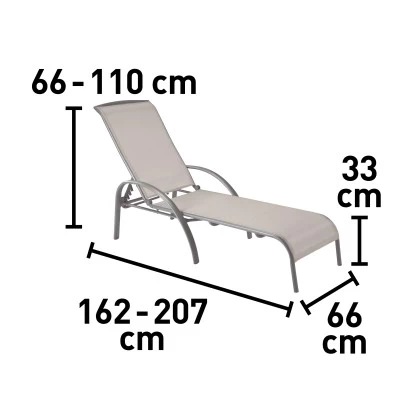 Sonnenliege Vigo Aus Textilen Grau 2 Sonnenliege Vigo Aus Textilen Grau – Bild 2
