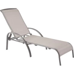Sonnenliege Vigo Aus Textilen Grau