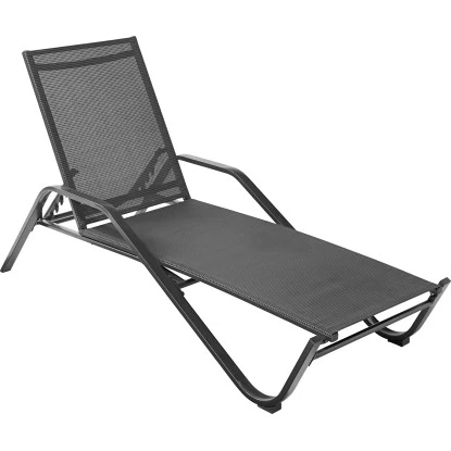 Sonnenliege Pacora Aus Textilen Schwarz 1 Sonnenliege Pacora Aus Textilen Schwarz