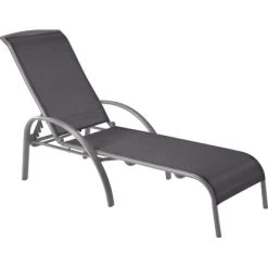 Sonnenliege Vigo Aus Textilen Schwarz
