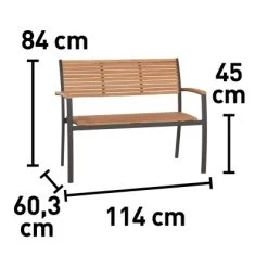 Gartenbank Bonlee 2-Sitzer FSC® 84,5 Cm X 114 Cm X 60,25 Cm -GartenOase Wohnaccessoires 4048124988053 VM 01