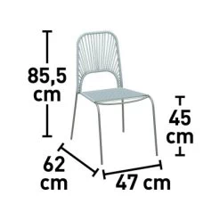 Stapelstuhl Paita Stahl -GartenOase Wohnaccessoires 4048126619962 60