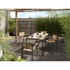 Gartentisch Ovando FSC® Rechteckig 75 Cm X 160 Cm X 90 Cm Natur-Schwarz 7 Gartentisch Ovando FSC® Rechteckig 75 Cm X 160 Cm X 90 Cm Natur-Schwarz -GartenOase Wohnaccessoires 4048126623068 20