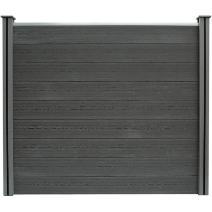 Home Deluxe WPC-Sichtschutzzaun Callado Grau Komplett-Set 1 Element 4 Home Deluxe WPC-Sichtschutzzaun Callado Grau Komplett-Set 1 Element – Bild 4