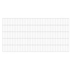 Metallzaun Grund-Set Doppelstabmatte Verzinkt Z. Einbeton. 100 Cm X 1000 Cm -GartenOase Wohnaccessoires 4085312 A 03