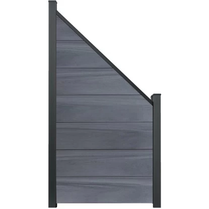 GroJa Steckzaun Schräg Solid-Grande 90 X 180/90 Cm Steingrau Co-Extrudiert 1 GroJa Steckzaun Schräg Solid-Grande 90 X 180/90 Cm Steingrau Co-Extrudiert