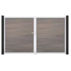 GroJa Steckzaun Tor Grande DIN Links EV1 Bi-Color Co-extrudiert