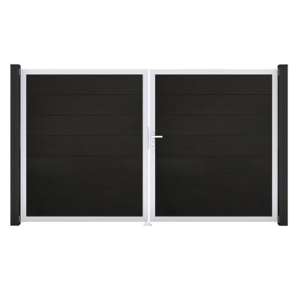 GroJa Steckzaun Tor Grande DIN Rechts EV1 Schwarz 1 GroJa Steckzaun Tor Grande DIN Rechts EV1 Schwarz